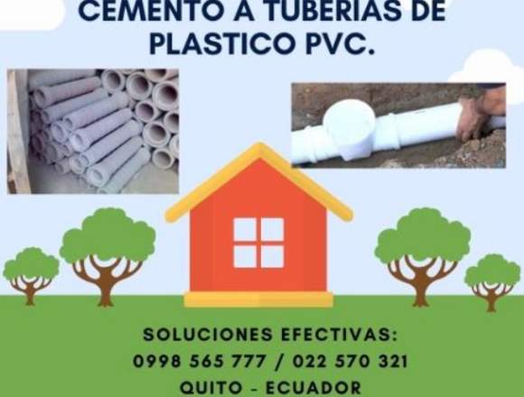 CAMBIO DE TUBERIAS DE PLASTICO A TUBERIAS PVC