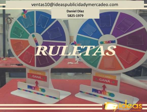 RULETAS EN PVC Y ACRÍLICO 