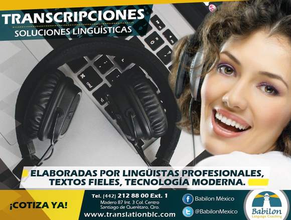 Transcripciones: videos, entrevistas ¡y más!