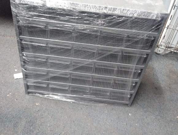 GABINETE VISIBLE 30 CAJAS COLOR GRIS