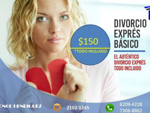 PROCESO DE DIVORCIO EXPRÉS BÁSICO TODO INCLUIDO