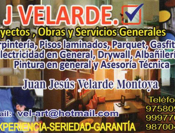 BRINDO SERVICIOS GENERALES PARA EL HOGAR.