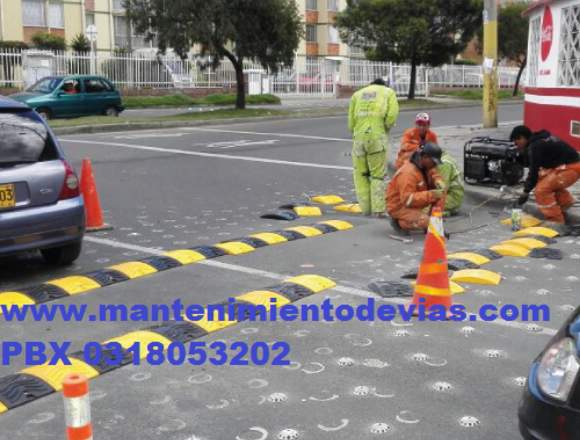 Resaltos portátiles o reductores de velocidad