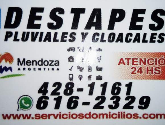 Destapes Pluviales y Cloacales en Gran Mendoza 