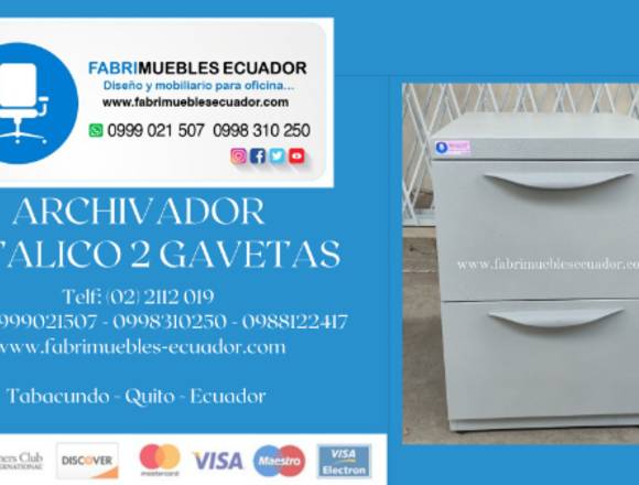 ARCHIVADOR METALICO DE 2 GAVETAS 