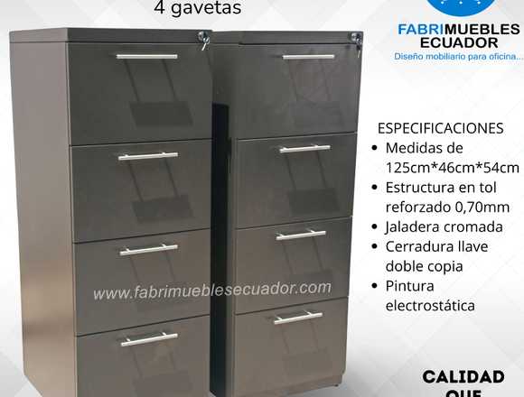 ARCHIVADOR METALICO DE 4 GAVETAS 