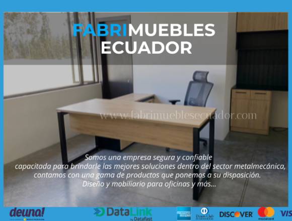 ESTACION DE TRABAJO CON CREDENZA PARA OFICINA 