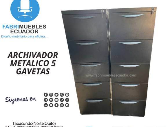 ARCHIVADOR METALICO 5 GAVETAS 