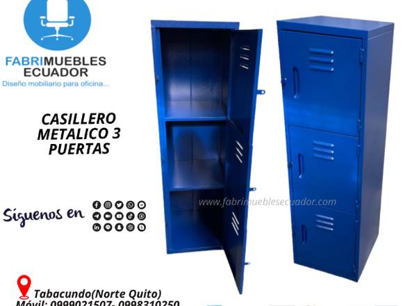 CASILLERO METALICO 3 GAVETAS 