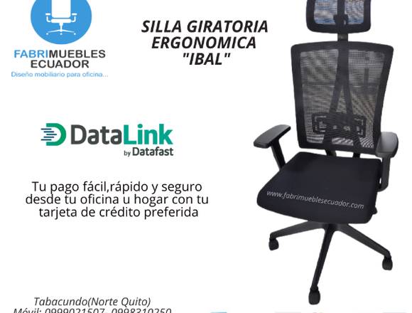 SILLA GIRATORIA ERGONOMICA IBAL 