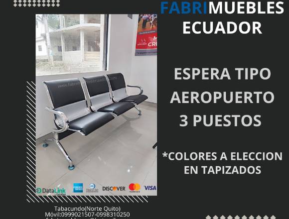 ESPERA TIPO AEROPUERTO 3 PUESTOS 