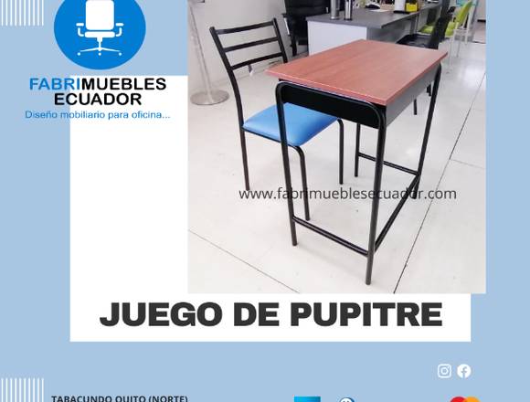 JUEGO DE PUPITRE MESA+SILLA