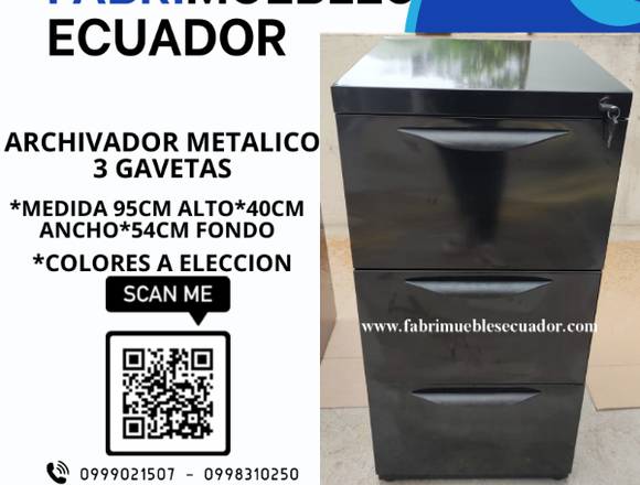 ARCHIVADOR METALICO 3 GAVETAS 