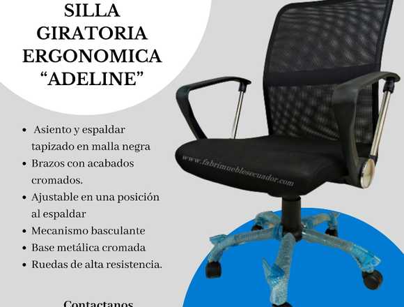 Silla giratoria ergonómica "Adeline"