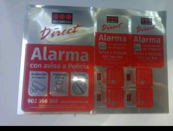 PEGATINAS DE ALARMA SECURITAS CARTEL