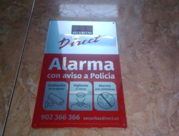 PLACA O CARTEL ALARMA SECURITAS MEDIANA