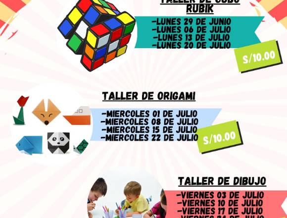 Talleres de Cubo Rubik,Origami y Dibujo