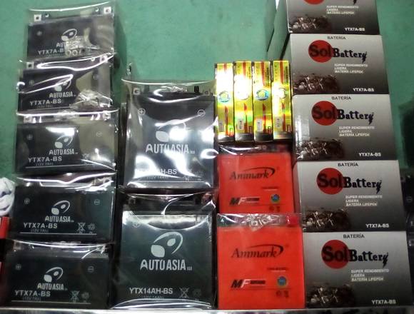 SOLBATTERY, AUTOASIA, AMMARK.  BATERIAS PARA MOTOS