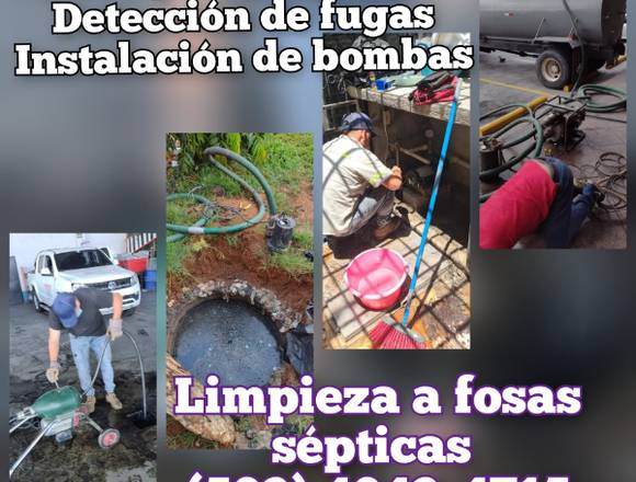 Fosas sépticas, fugas, drenajes y bombas de agua