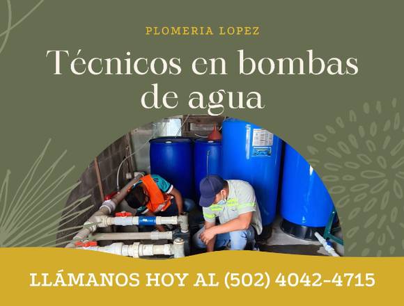 Instalan una bomba de agua! PLOMERIA LOPEZ