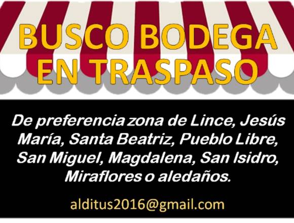 BUSCO BODEGA EN TRASPASO