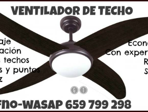 VENTILADORES DE TECHO Y FOCOS-INSTALACION 