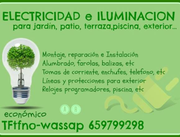 ELECTRICIDAD-iluminacion JARDIN-PATIO