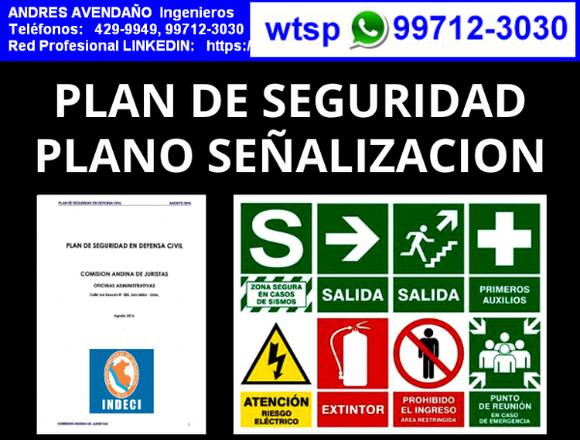 PLANOS DE SEÑALIZACION EVACUACION PARA INDECI ITSE