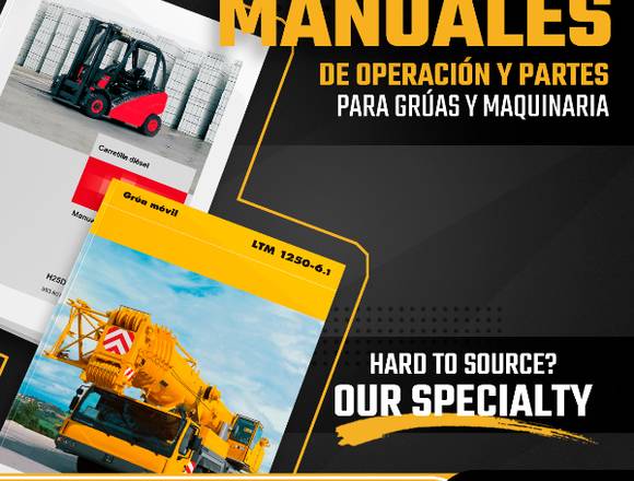 MANUALES DE OPERACIPON Y PARTES PARA GRÚAS