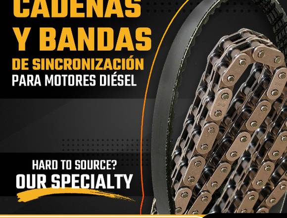 CADENAS Y BANDAS DE SINCRONIZACIÓN PARA MOTORES