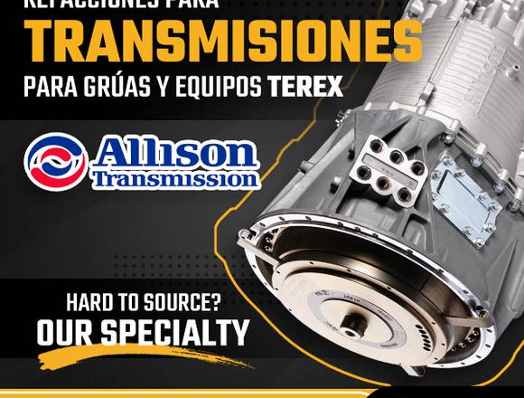 TRANSMISIONES ALLISON PARA GRÚAS/MAQUINARIA TEREX