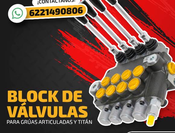 BLOCK DE VÁLVULAS PARA GRÚAS ARTICULADAS Y TITÁN