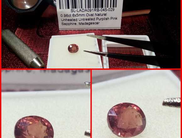 Zafiro Oval Rosa Madagascar 0.96 Cts