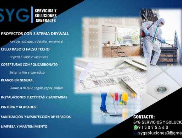 Servicios Generales / Drywall / Cielo Raso