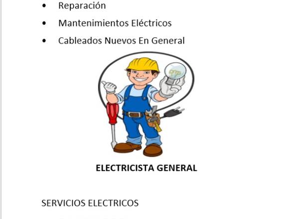 Electricista.  Trabajos electrico y remodelacion 