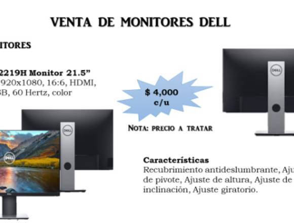 Venta de Monitores Dell 