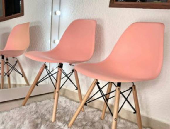 Sillas EAMES color salmon 