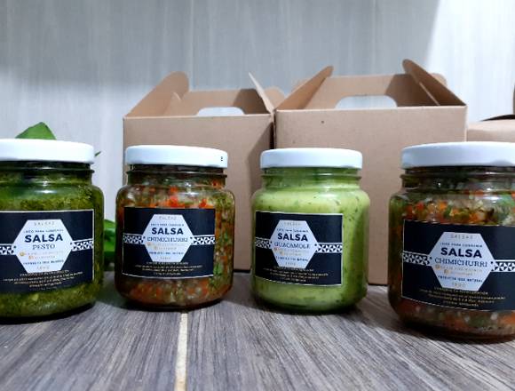 Salsas Artesanales (Guacamole, Pesto, Chimichurri)