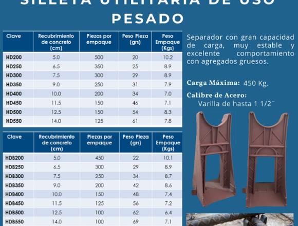 SILLETA UTILITARIA DE USO PESADO CON O SIN BASE