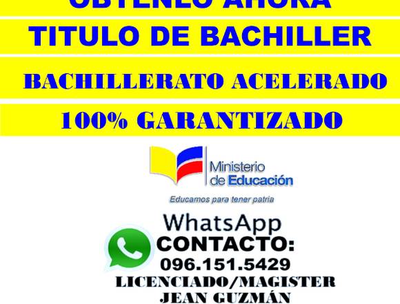 Obtenlo el titulo de Bachillerato Acelerado 