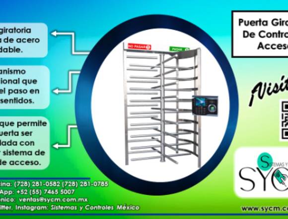 PUERTA GIRATORIA DE CONTROL DE ACCESO