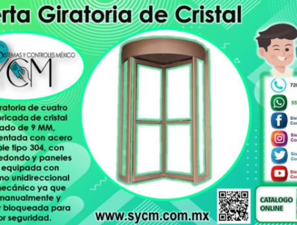 PUERTA GIRATORIA DE CRISTAL – SYCM