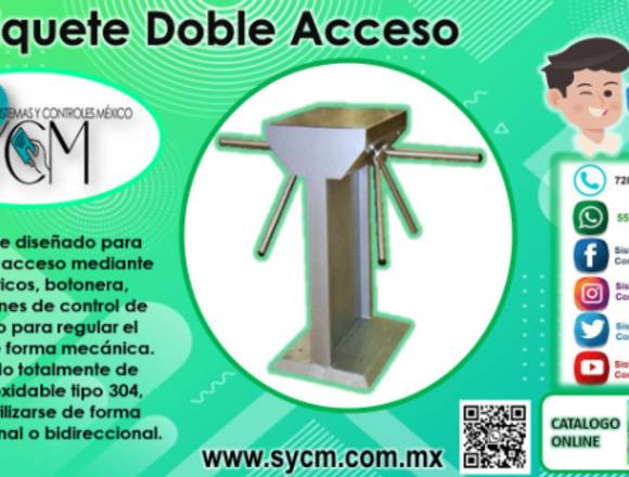 TORNIQUETE PEATONAL DOBLE - SYCM