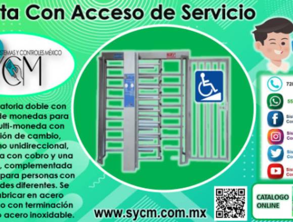 PUERTA GIRATORIA CON ACCESO DE SERVICIO - SYCM