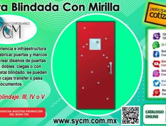 PUERTA BLINDADA CON MIRILLA – SYCM