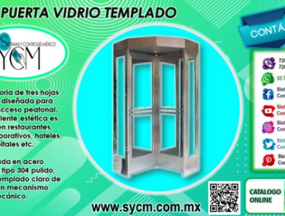 PUERTA DE VIDRIO TEMPLADO – SYCM