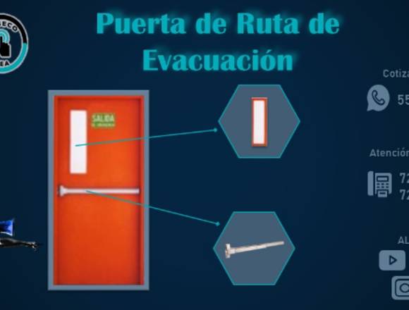 puerta ruta de evacuación