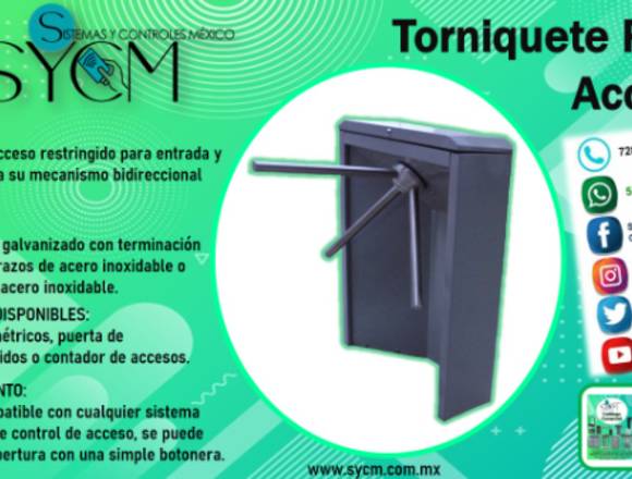 TORNIQUETE PARA ACCESO PEATONAL – SYCM