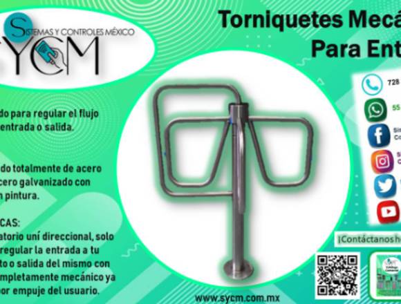 TORNIQUETE MECÁNICO PARA ENTRADA – SYCM