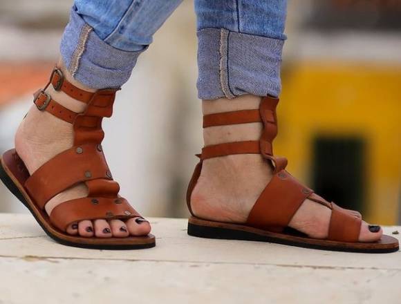 Sandalias de cuero 100% 